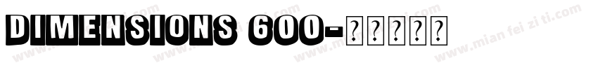 dimensions 600字体转换